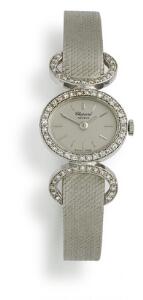 Chopard Diamant damearmbåndsur af 18 kt. hvidguld. Ref. 5049-1. Mekanisk værk med manuelt optræk. 1977.