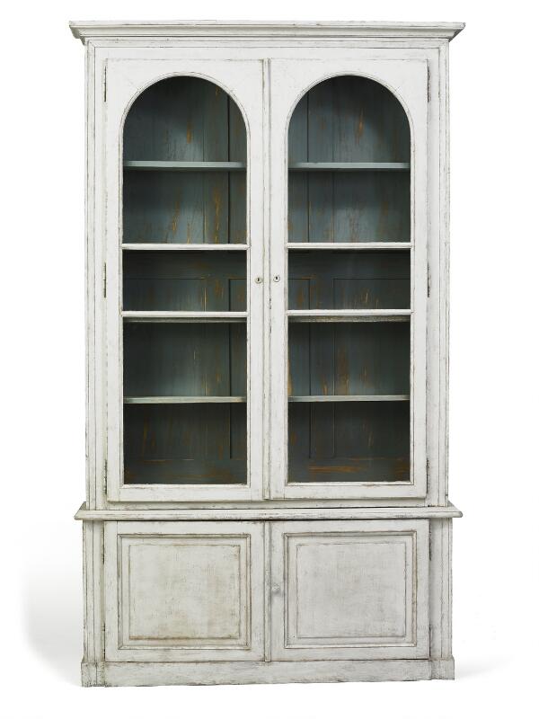 A large French painted book cupboard. Second half of the 19th century. H...