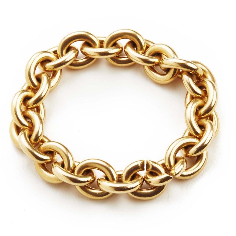 Georg Jensen: A bracelet of 18k gold. Design no. 1140. L. app. 19.5 cm...