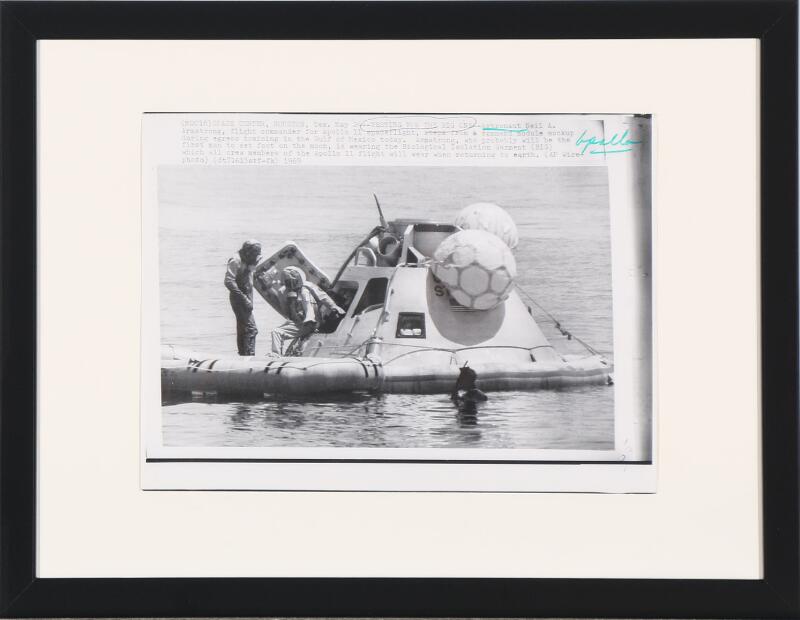 Original b/w NASA photo of the astronaut Neil Armstrong during a test in...
