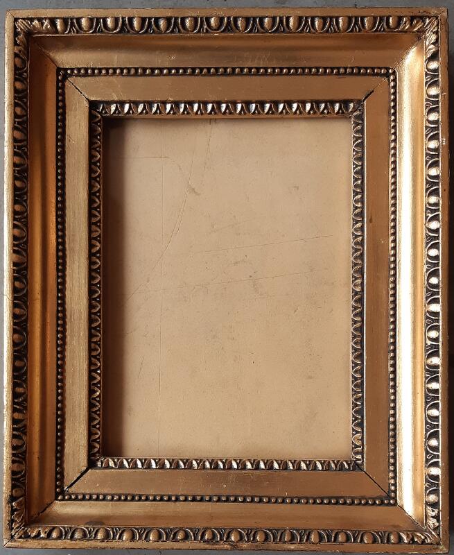 An early 19th century Danish Empire frame of carved and gilded wood...