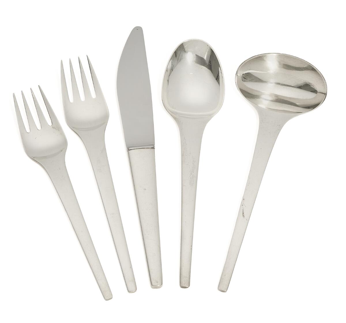 “Caravel”. Sterling silver cutlery. Georg Jensen after 1945. Designed 1957. Weight excluding pieces with steel 1035 g. (20)