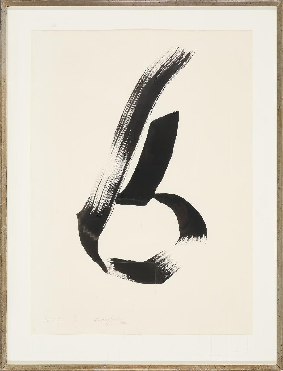 Untitled, 1980. Signed Richard Mortenzen, 28-I-80. This drawing is No. 7 of a suite of 18. Indian ink on paper. Sheet size 76×56 cm.