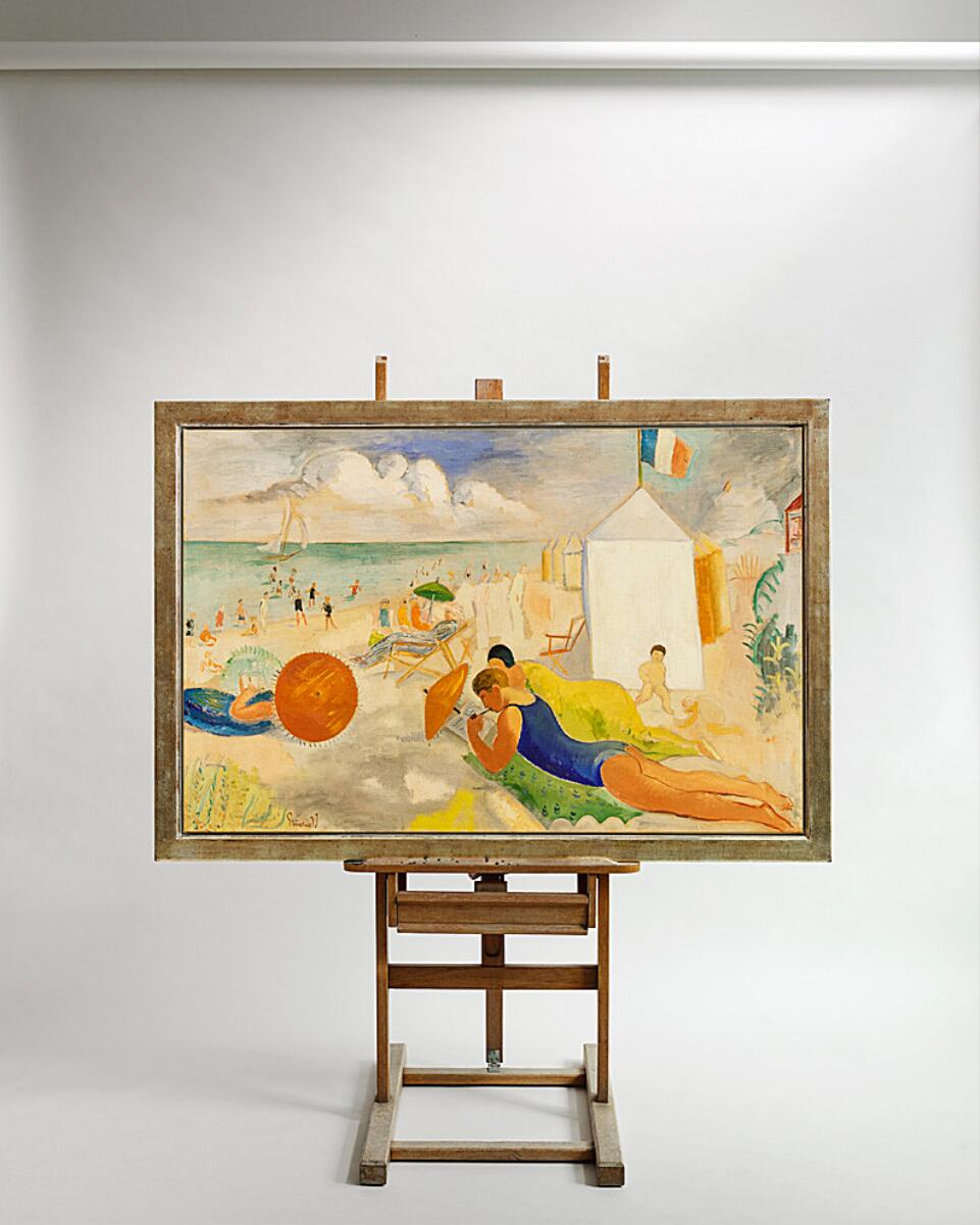 At the beach, c. 1917. Signed Grünewald. Oil on canvas. 86×130 cm.