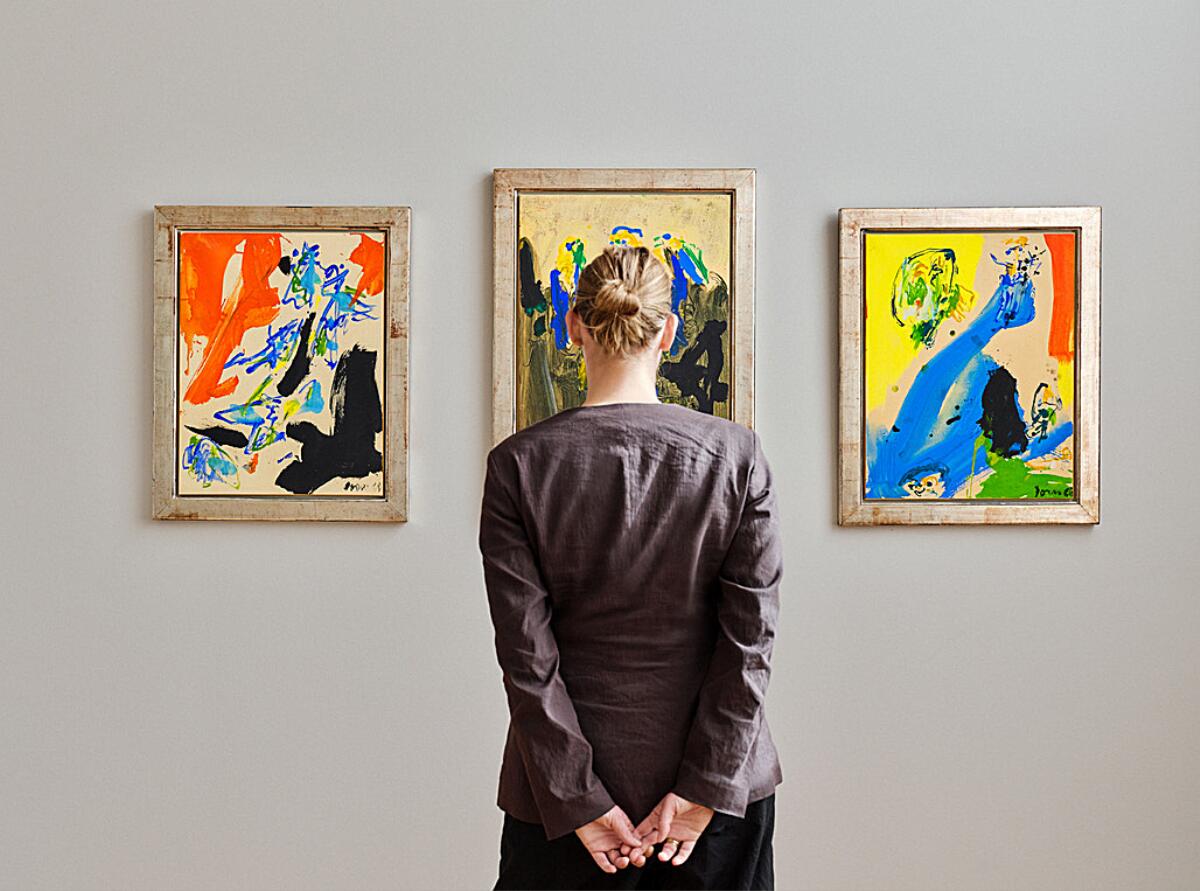Untitled, executed in Havana, Cuba January 1968. Signed Jorn 68. Acrylic on paper laid down on canvas. 64×50 cm.