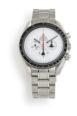 Omega: Speedmaster "Alaska Project" of steel, ref. 311.32.42.30.04.001. Mechanical movement with manual winding and chronograph, cal. 1861. 2009.