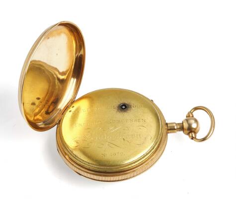 Fredrik Jürgensen: Pocket watch of 18k gold. Mechanical movement