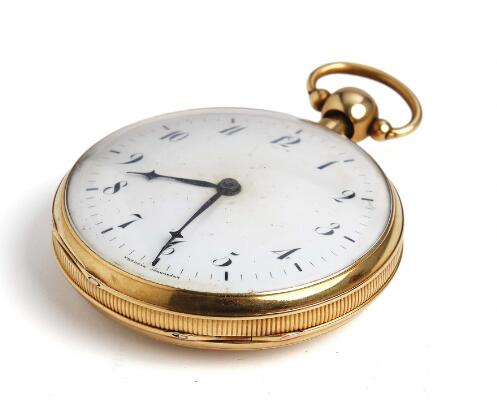 Fredrik Jürgensen: Pocket watch of 18k gold. Mechanical movement