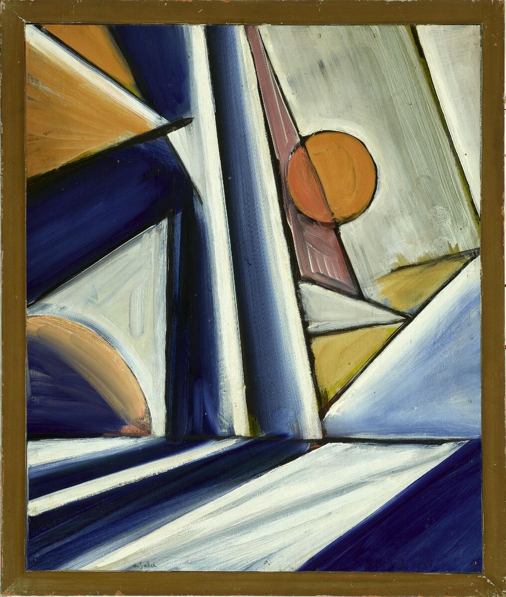 Eugène de Sala: Cubist composition. Signed de Sala. Oil on panel. 60 x ...