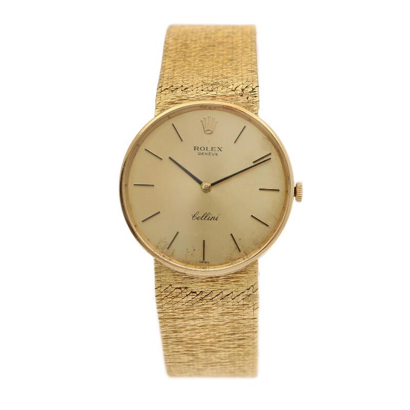 Rolex: A gentleman's wristwatch of 18k gold. Model Cellini, ref. 3833...