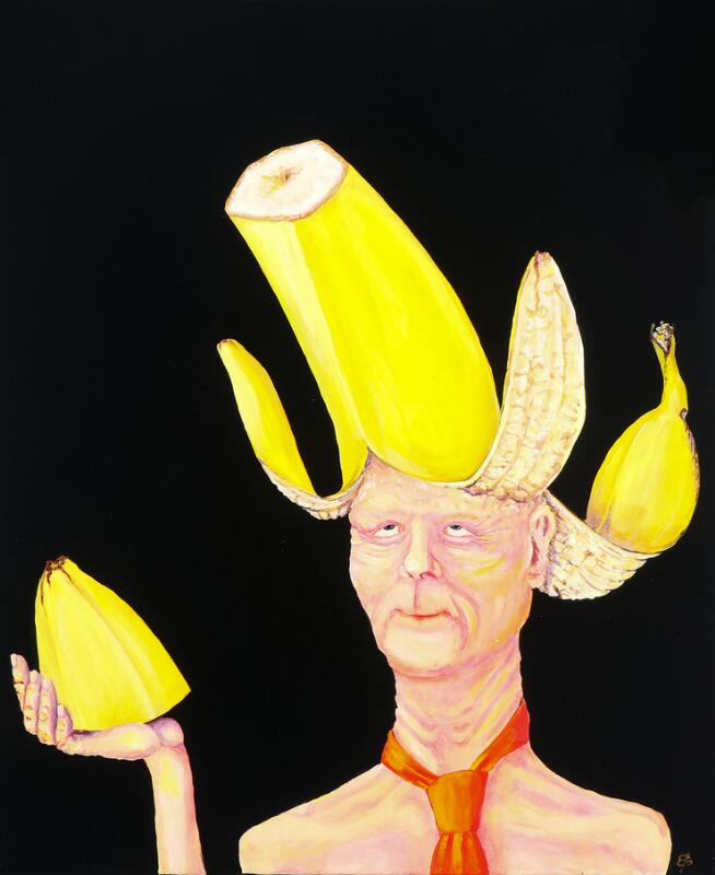 Lena Smirnova: “Bananar”. Signed with monogram. Acrylic on canvas. 60×50...