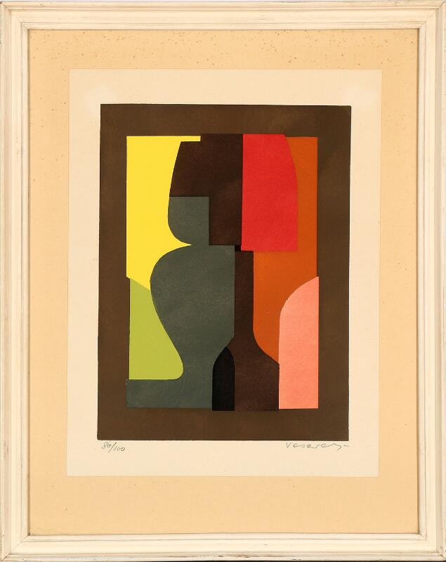 Jean Deyrolle Victor Vasarely Two Compositions Signed Resp Vasarely Og J Dayrolle Silkscreen In Colours Sheet Sizes 33 25 Cm And 25 32 Cm 2 Auctions Price Archive