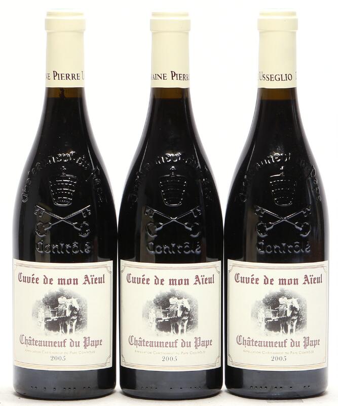 6 Bts Chateauneuf Du Pape Cuvee De Mon Aieul Domaine Pierre Usseglio 05 A Hf In Oc Auctions Price Archive