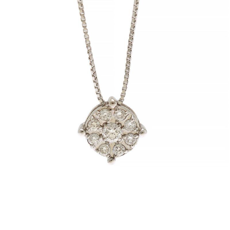 A diamond pendant set with nine brilliant-cut diamonds totalling app. 0.15...