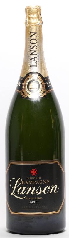 1 bt. Dmg. Champagne “Black Label”, Lanson A (hf/in).