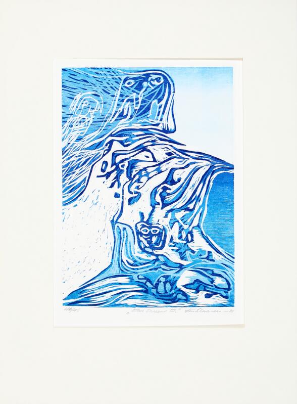 Finn Pedersen Blue dreams III Woodcut