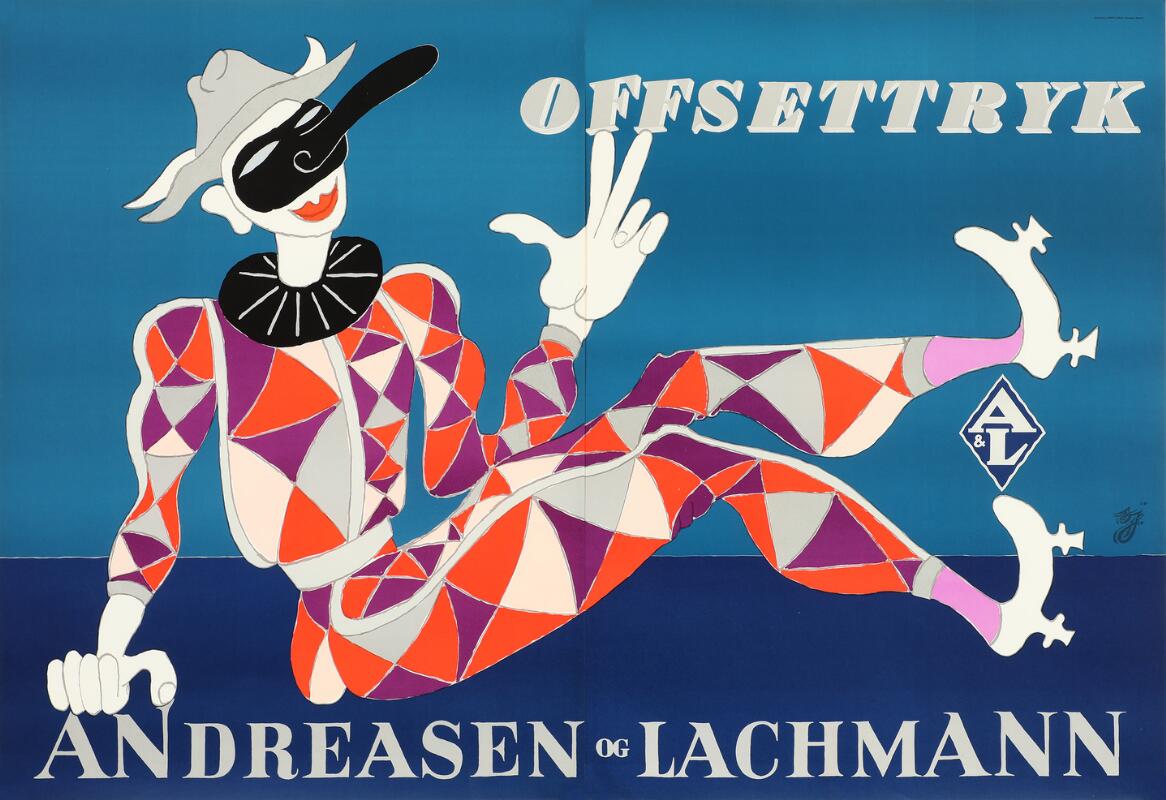 Svend Johansen “Harlekin” Lithographic poster