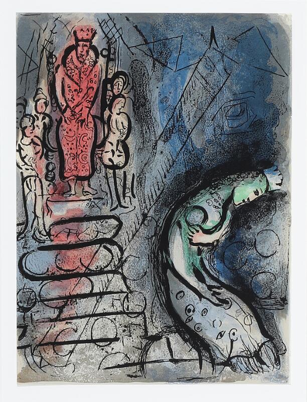 Marc Chagall Rahab and the Spies of Jericho Lithograph