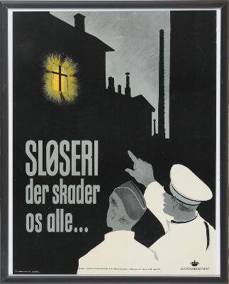 Danish artist, 20th century SLØSERI der skader os alle... Poster