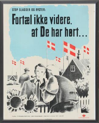Danish artist, 20th century Stop sladder og rygter:.. Poster