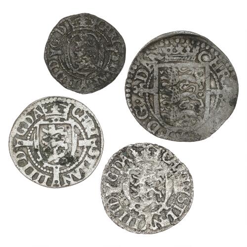 SOLD. Christian IV, 2 Skilling 1618, H 79D, 2 Skilling 1625, H 134A, 2 ...