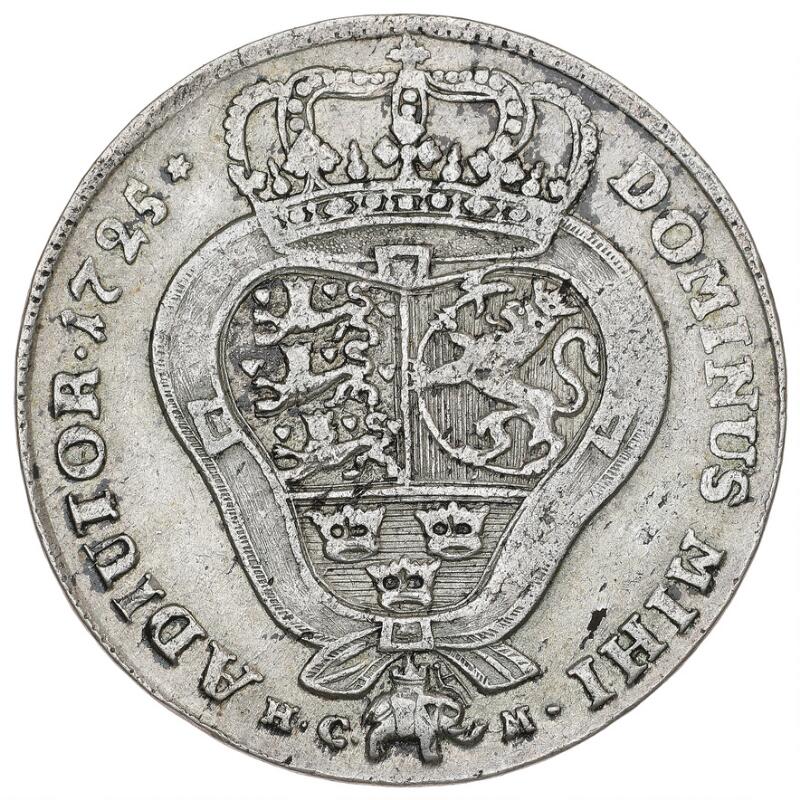 Norway, Frederik IV, 4 Mark/Krone 1725, Kongsberg, NMD 6, H 4 - nice example