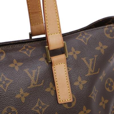 Louis Vuitton: A Cabas Mezzo bag of monogram canvas with brown leather  trimmings and gold tone hardware. – Bruun Rasmussen Auctioneers