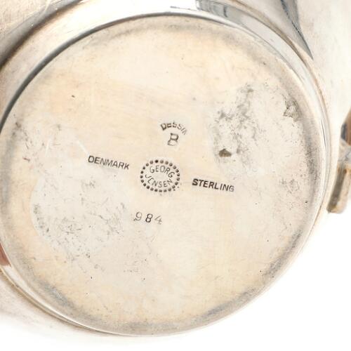 SOLD. Ib Bluitgen A sterling silver creamer with bamboo wound handle