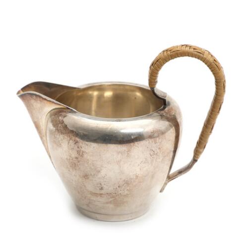 SOLD. Ib Bluitgen A sterling silver creamer with bamboo wound handle