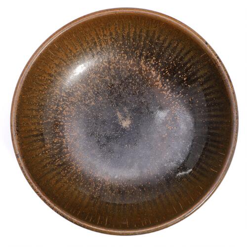 SOLD. Eva Stæhr-Nielsen: A large, circular stoneware bowl. The inside ...