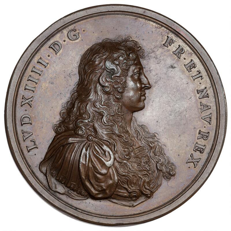 France, Louis XIV, 1643–1715, AE Medal, Renewal of the Alliance between...
