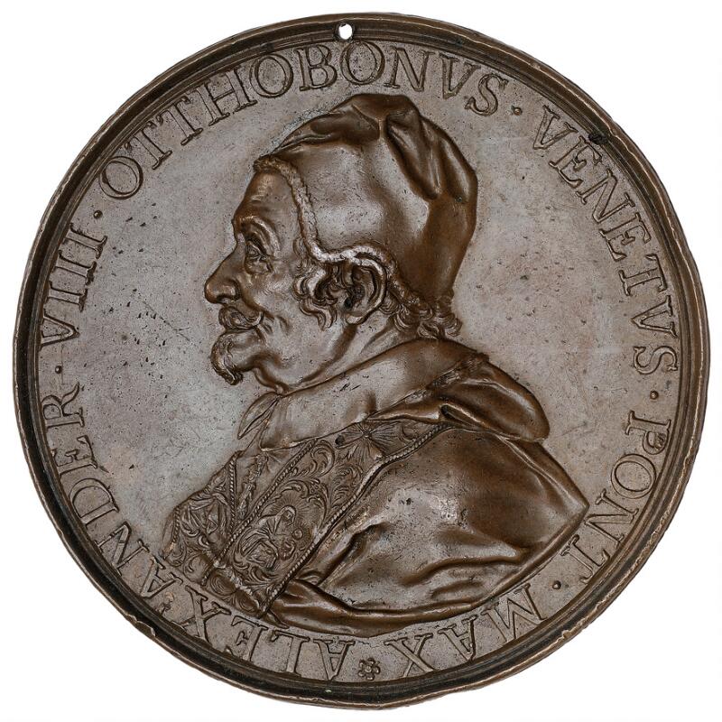 Italy, Papal States, Alexander VIII, 1689–1691, AE Medal, by F. de Saint...