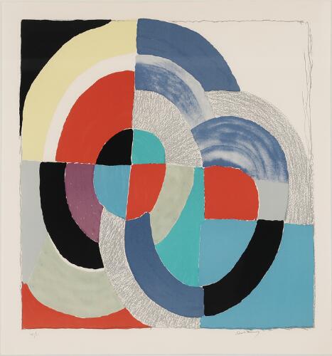 SOLD. Sonia Delaunay: Untitled. Signed Sonia Delaunay, 48/75 ...