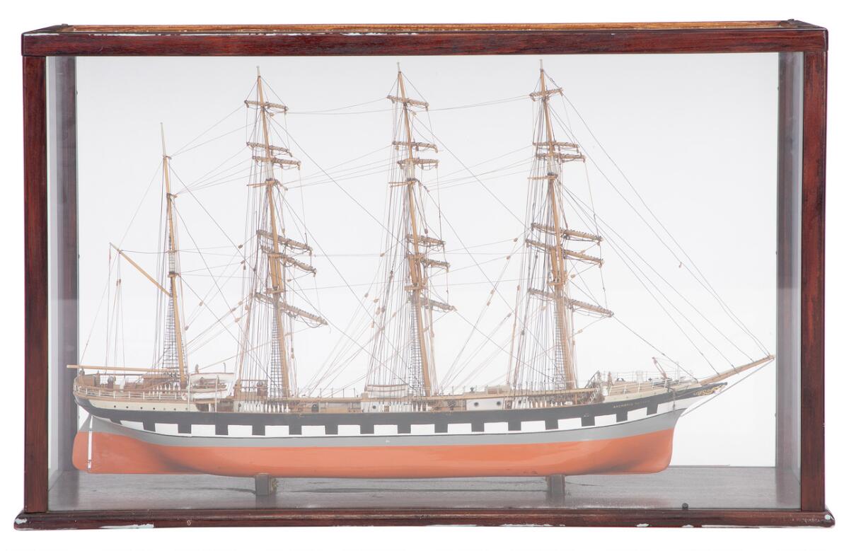 A ship's model of the British barque Archibald Russel of Glasgow. Early ...