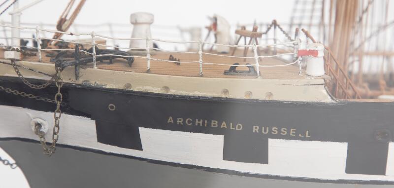 A ship's model of the British barque Archibald Russel of Glasgow. Early ...