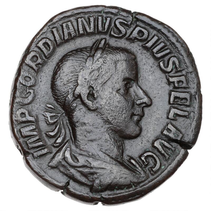 Roman Empire, Gordian III, 238–244, Sestertius, Rome, P M TR P VI COS II P...