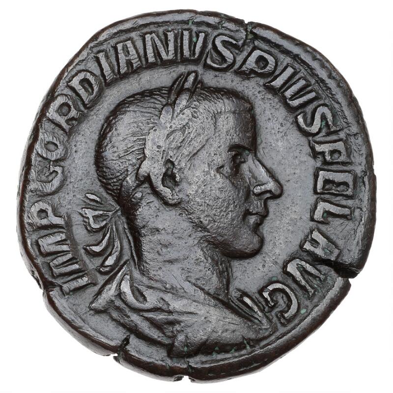 Roman Empire, Gordian III, 238–244, Sestertius, Rome, P M TR P VI COS II P...