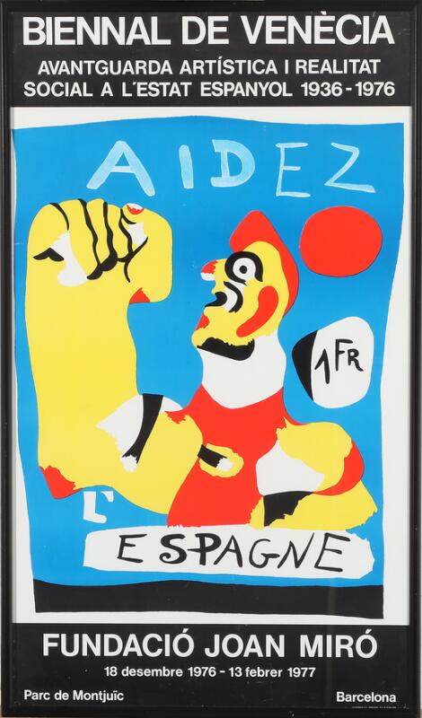 Joan Miro Aidez Espagne Poster