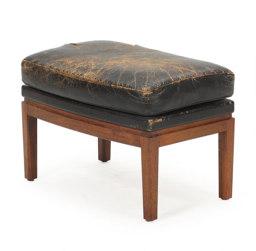 Erik Kolling Andersen: A rosewood stool upholstered with