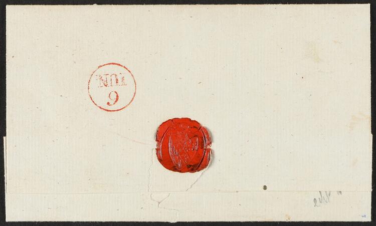 LAUENBURG (45 mm). Scarce handstamp on very fine entire sent to Celle ...