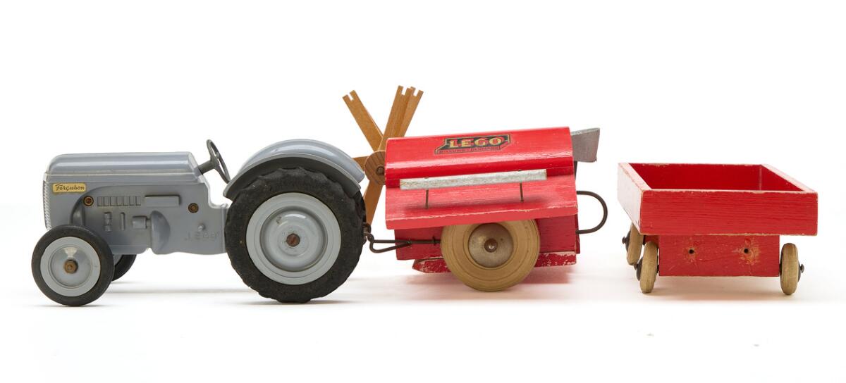 LEGO Ferguson tractor, 780, cart 678 and cultivator