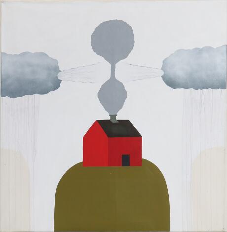 Frodo Mikkelsen: Untitled, 2005. Signed and dated on the reverse. Oil on canvas. 130 x 125 cm. Unframed.