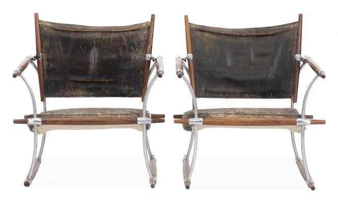 Jens H. Quistgaard: “Stokke Chair”. A pair of Brazilian rosewood
