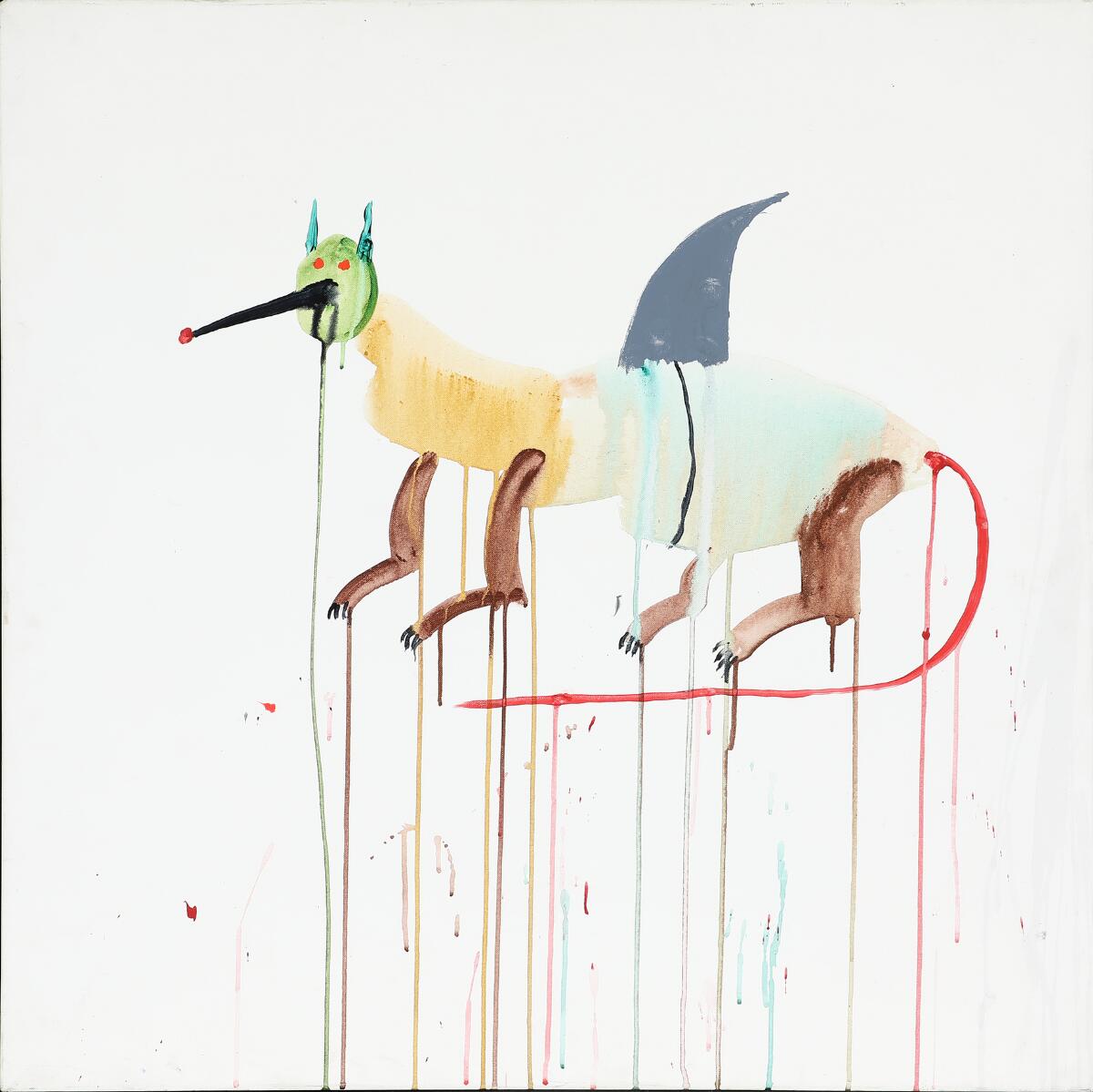 Frederik Næblerød: Untitled, 2013. Signed on the reverse on the strecther. Acrylic on canvas. 93 x 93 cm.