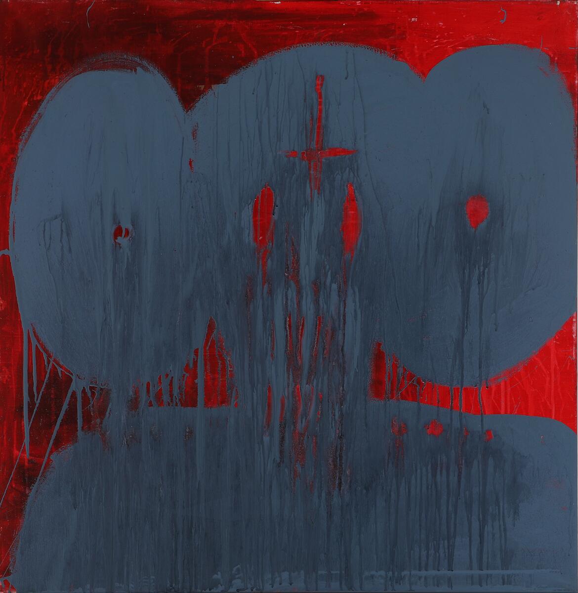 Frederik Næblerød: Untitled, 2016. Signed on the reverse F. Næblerød 16. Oil on canvas. 100 x 100 cm. Unframed.