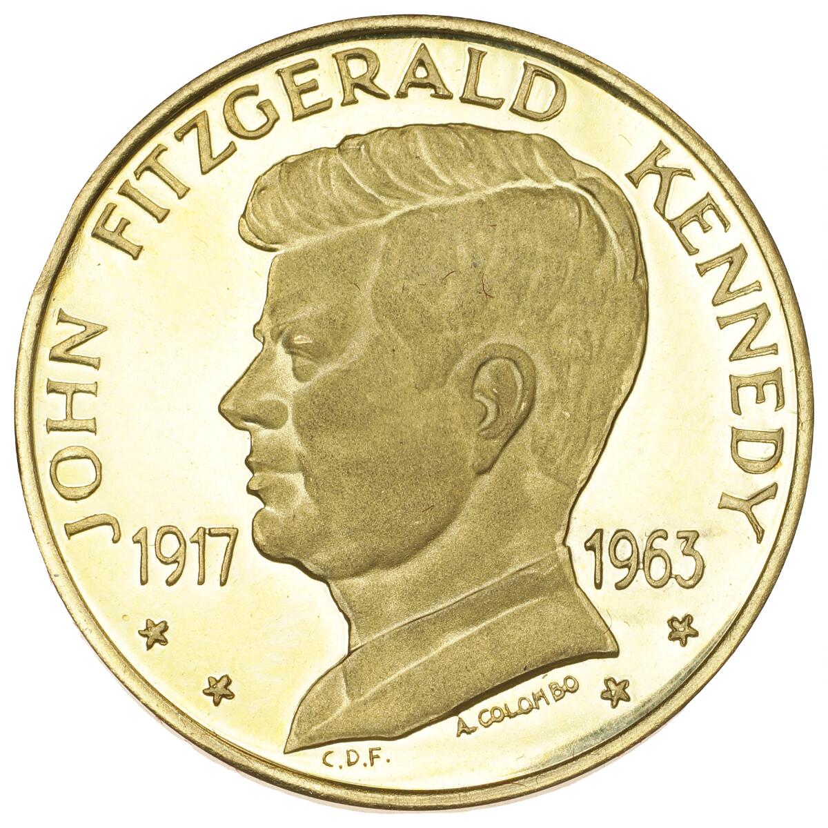 USA, commemorative medal, John F. Kennedy, 1917–1963, Au, 10.0 g (900/1000)
