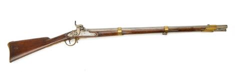 Swedish well-preserved percussion rifle M/1845 for the navy.