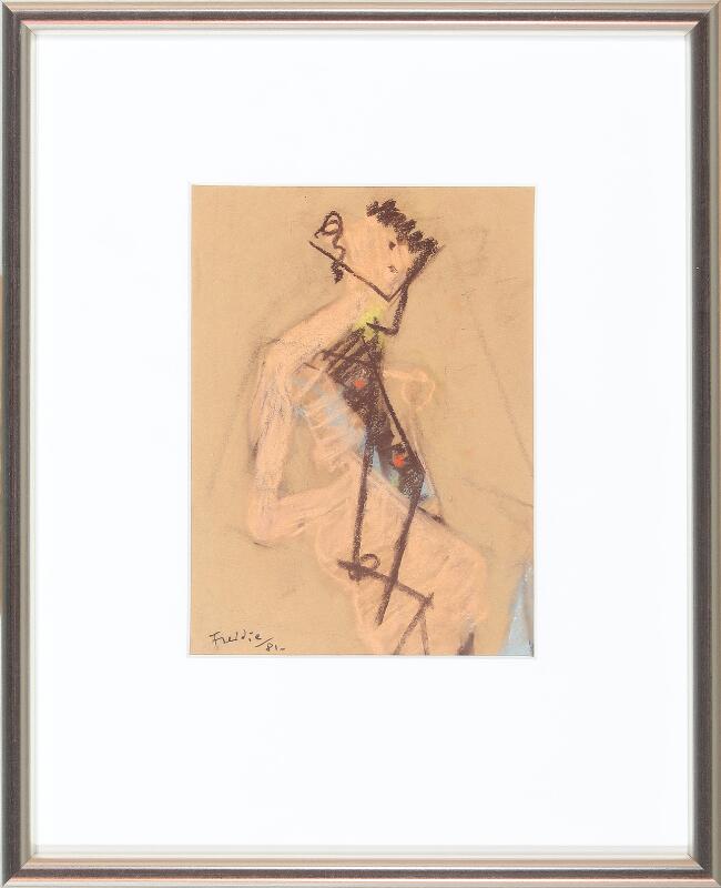 Wilhelm Freddie: Seated figure, 1981. Signed Freddie with date