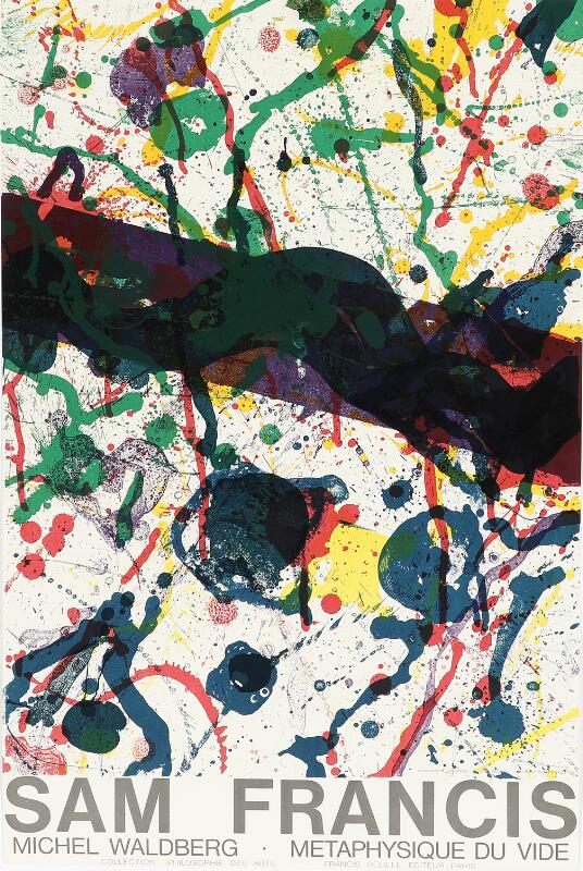 Sam Francis: Exhibition poster. Unsigned. Lithographic poster in