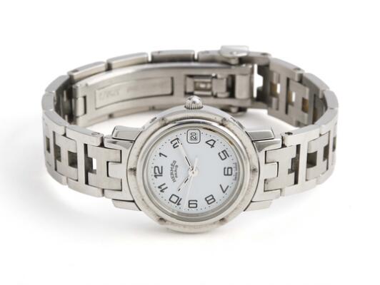 Hermès: Clipper of steel, ref. 1178462. Quartz movement with date
